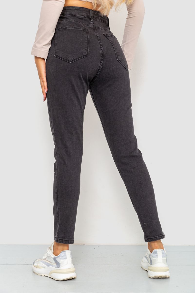 Джинсы женские стрейчевые, цвет темно-серый, 233R1810073 — изображение 4
