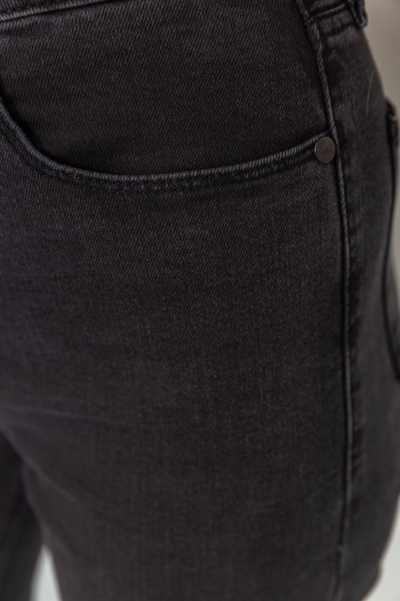 Джинсы женские стрейчевые, цвет темно-серый, 233R1810073 — изображение 5