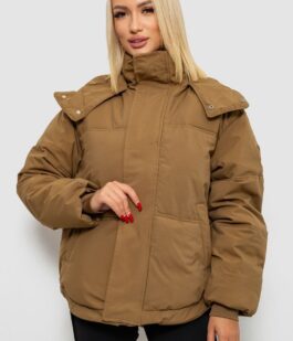 Куртка женская зимняя короткая, цвет хаки, 244R983