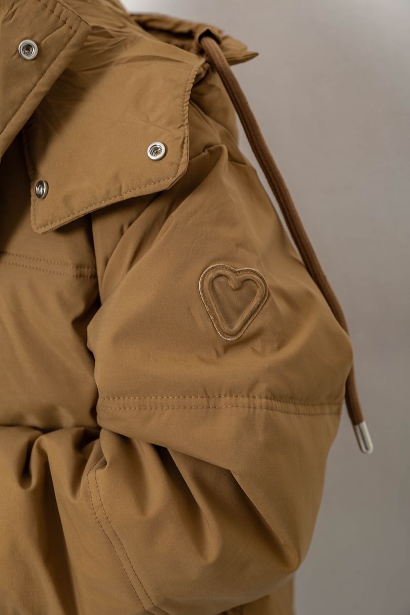 Куртка женская зимняя короткая, цвет хаки, 244R983 — изображение 6