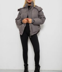 Куртка женская зимняя короткая, цвет серый, 244R983