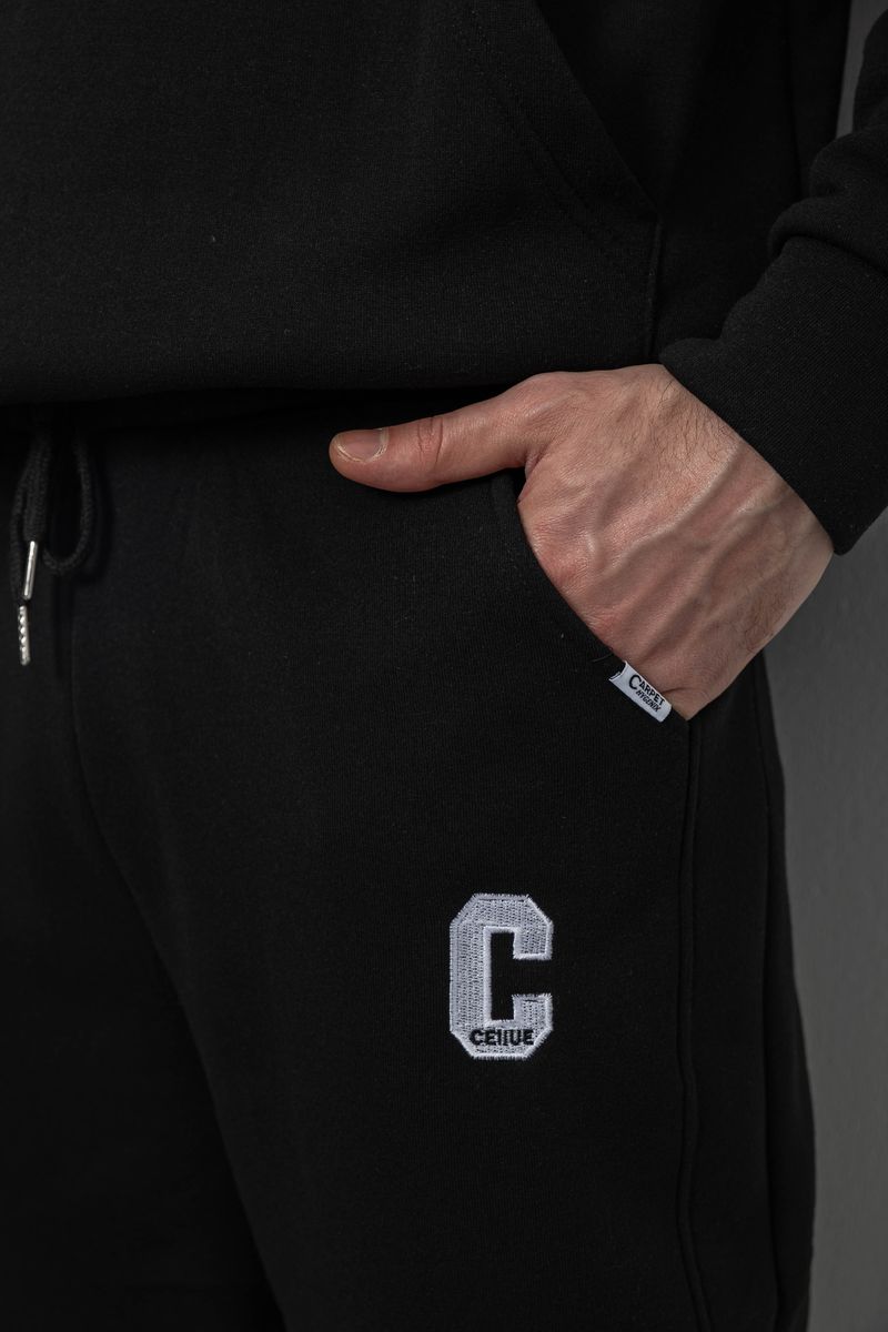 Спортивные штаны мужские на флисе, цвет черный, 129RA9995 — изображение 5