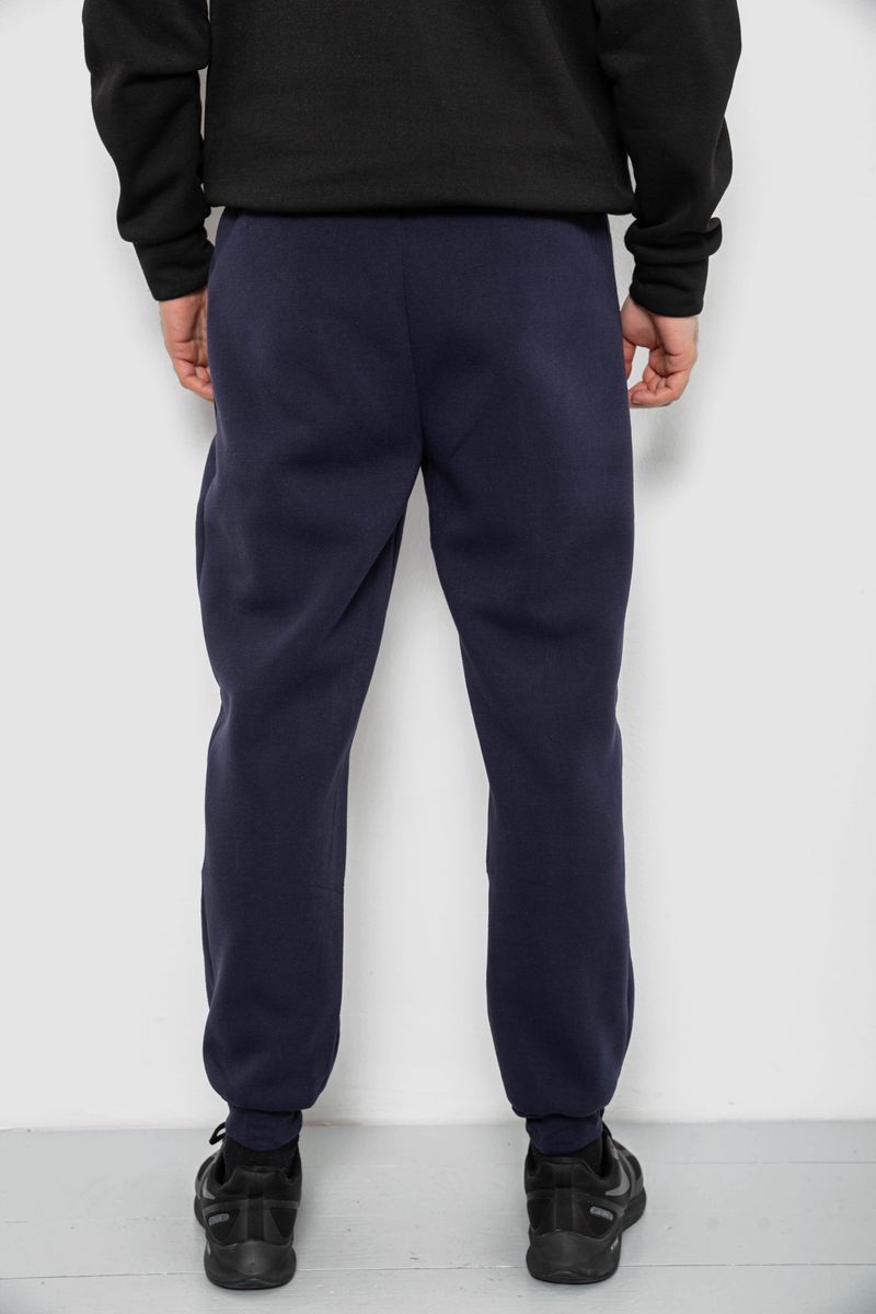 Спортивные штаны мужские на флисе, цвет синий, 129RA9995 — изображение 4