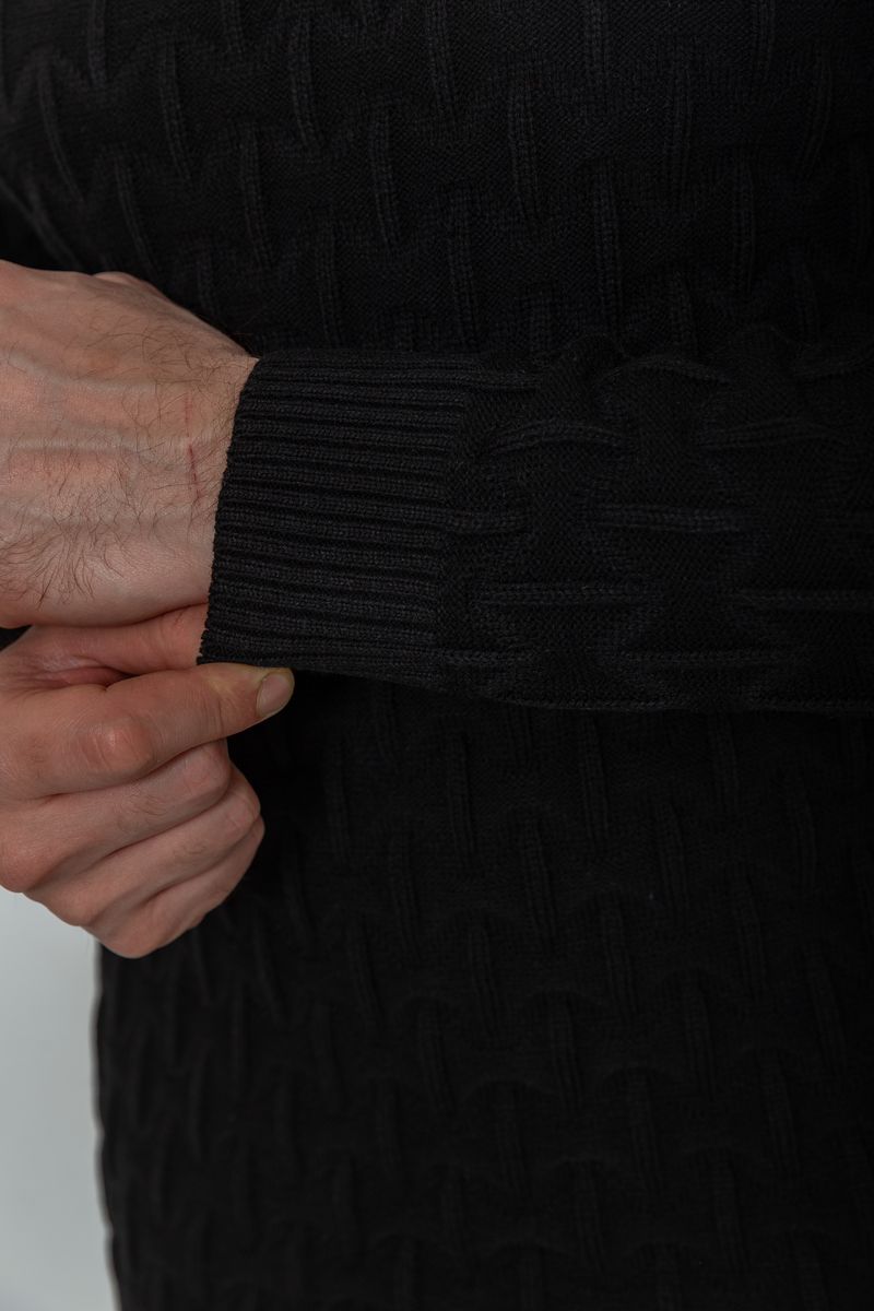 Гольф-свитер мужской, цвет черный, 161R619 — изображение 5
