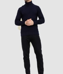 Гольф-свитер мужской, цвет темно-синий, 161R619