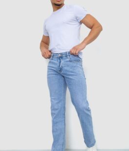 Джинсы мужские однотонные, цвет голубой, 244R6078