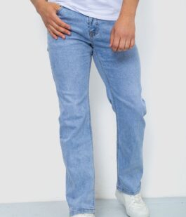 Джинсы мужские однотонные, цвет голубой, 244R6078