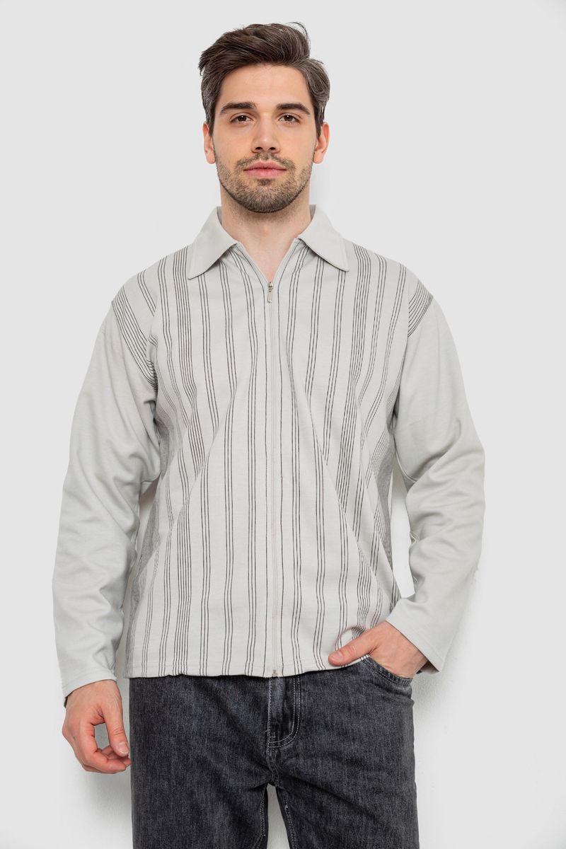 Кофта мужская на молнии в полоску