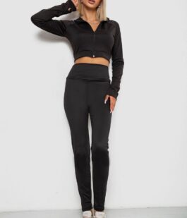 Лосины однотонные, цвет черный, 238R58650