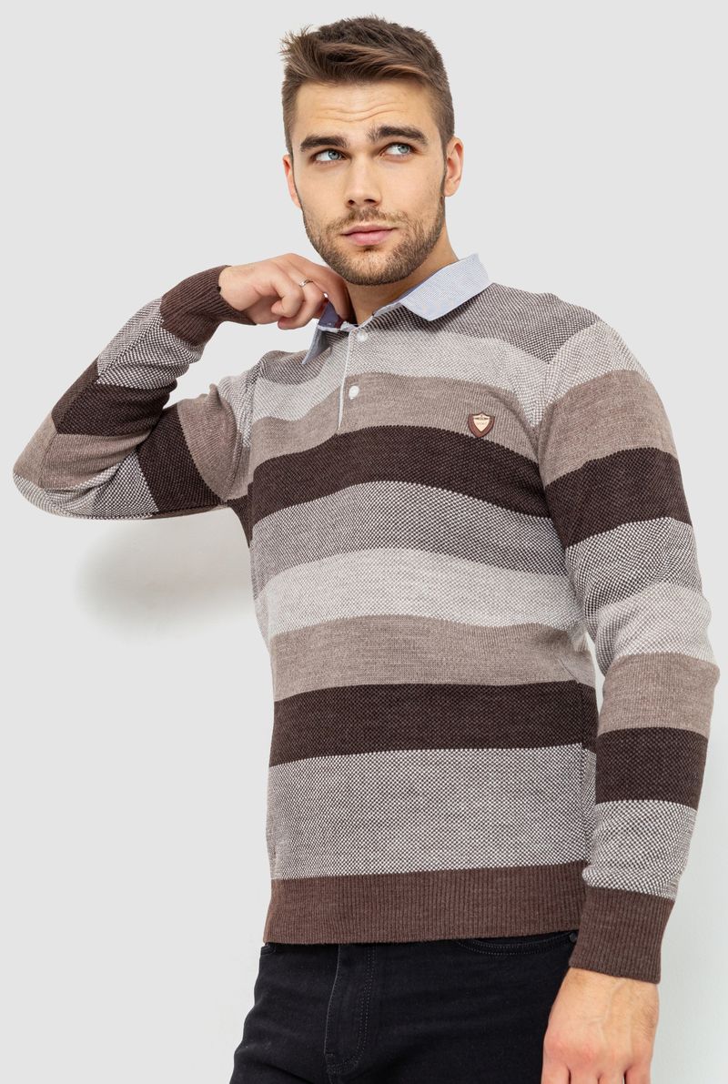 Свитер-обманка мужской в полоску