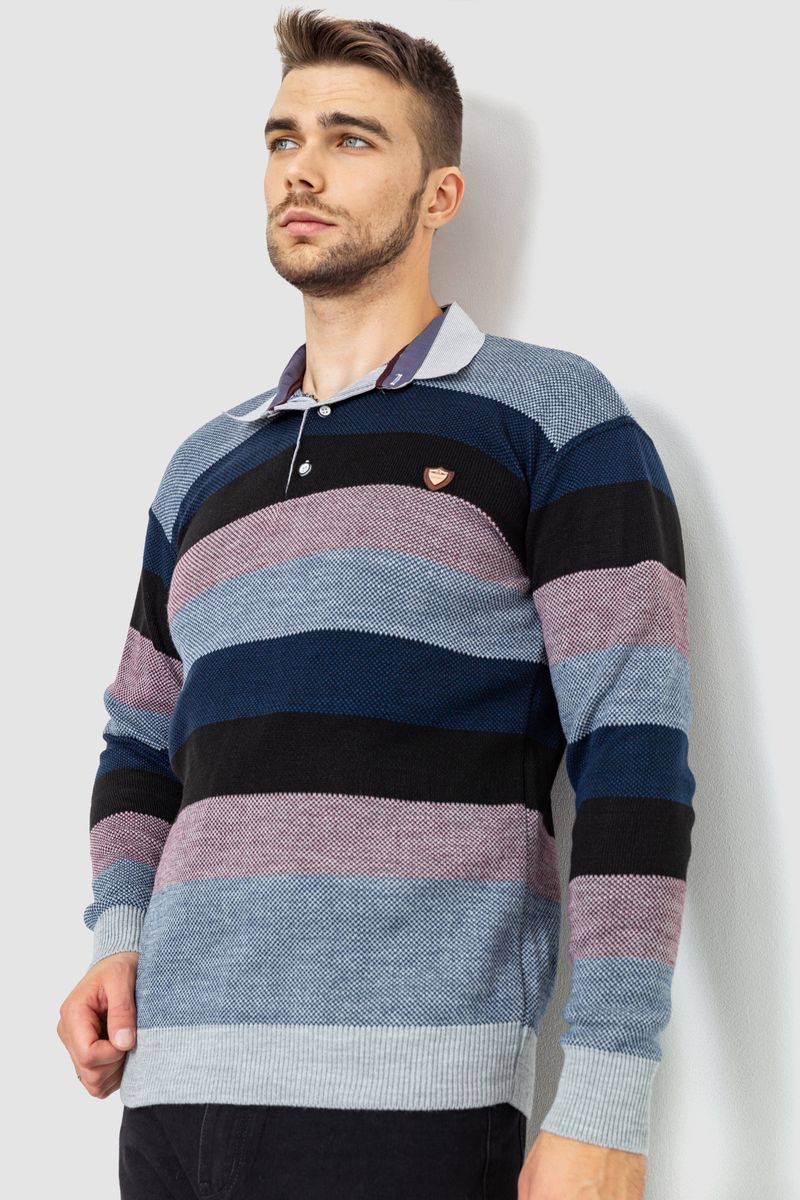 Свитер-обманка мужской в полоску