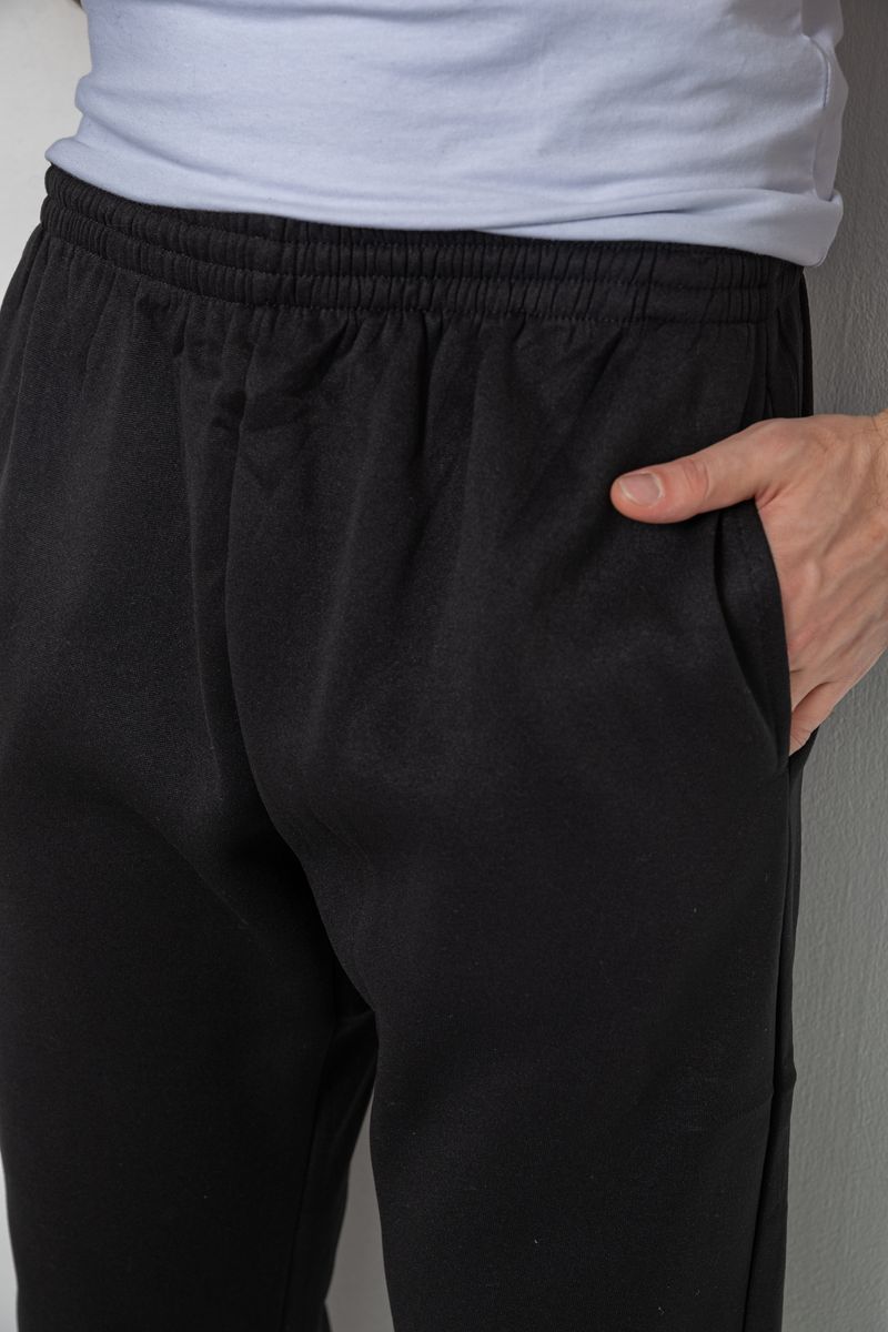 Спортивные штаны мужские на флисе, цвет черный, 244ROP09 — изображение 5