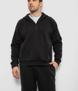 Спортивный костюм мужской на флисе., цвет черный, 238R030