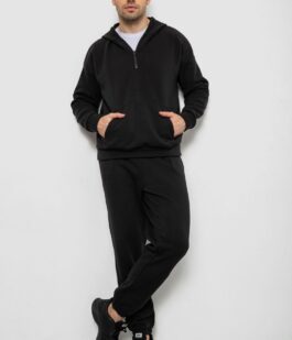 Спортивный костюм мужской на флисе., цвет черный, 238R030