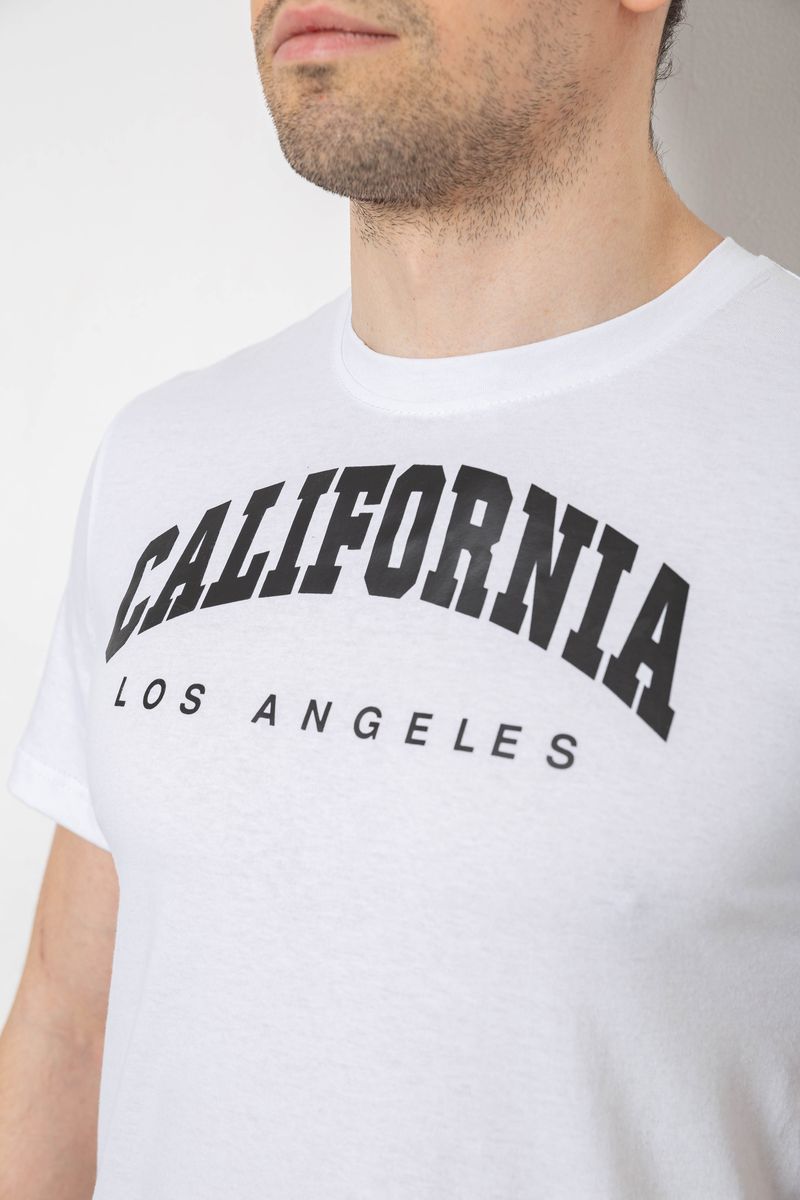 Футболка мужская с принтом, цвет белый, 241R1908 — изображение 5