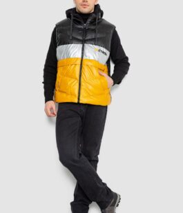 Жилетка мужская демисезонная, цвет черно-желтый, 244R990013