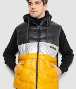 Жилетка мужская демисезонная, цвет черно-желтый, 244R990013