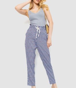 Штаны женские свободного кроя, цвет сине-голубой, 244R053