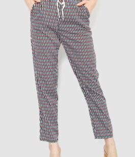 Штаны женские свободного кроя, цвет сине-мятный, 244R053