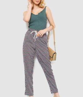 Штаны женские свободного кроя, цвет сине-мятный, 244R053