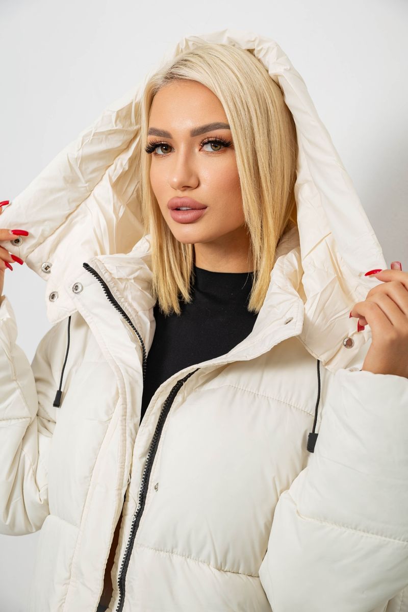 Куртка женская зимняя, цвет молочный, 244R667 — изображение 5
