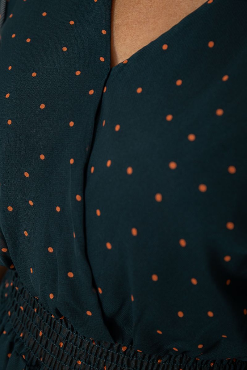 Платье шифоновое, цвет темно-зеленый, 204R100-1 — изображение 5