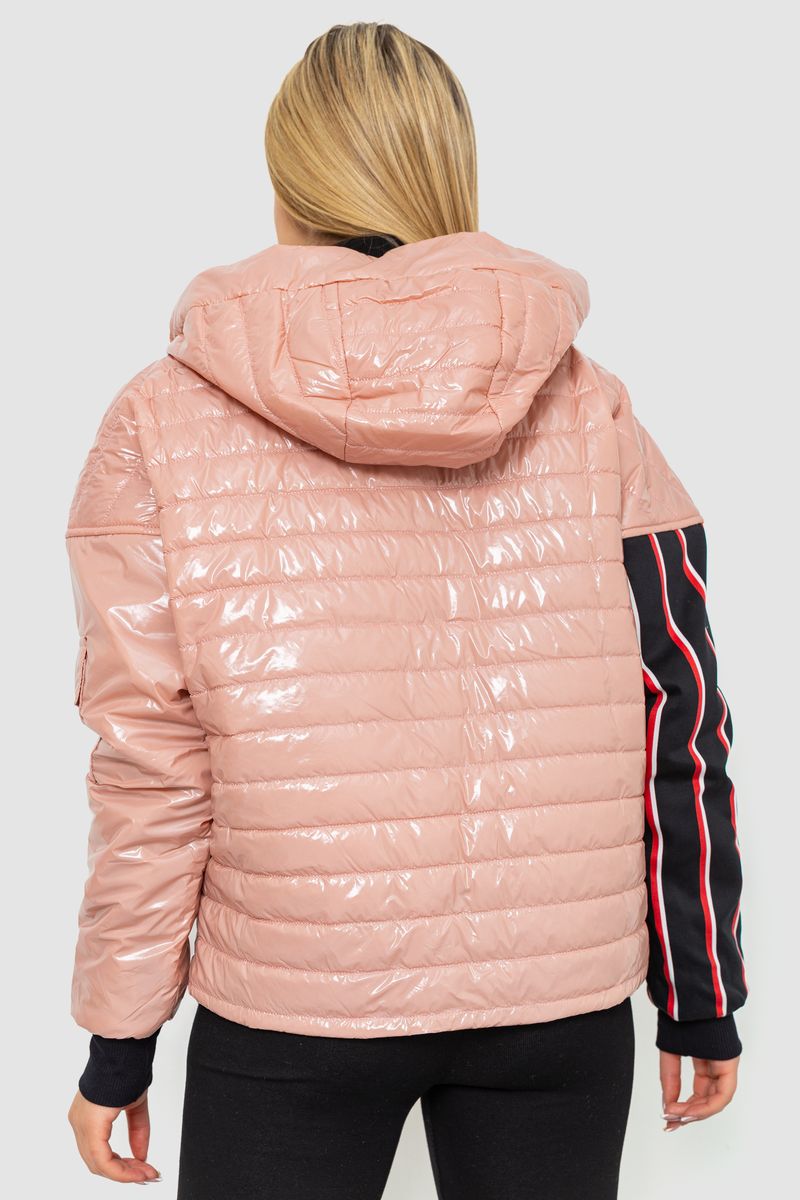 Куртка женская демисезонная, цвет пудровый, 102R5222 — изображение 4