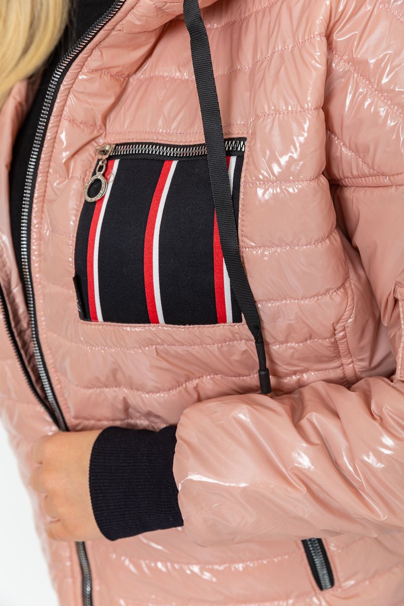 Куртка женская демисезонная, цвет пудровый, 102R5222 — изображение 5