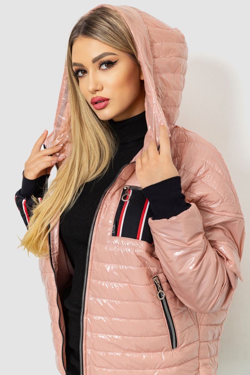 Куртка женская демисезонная, цвет пудровый, 102R5222 — изображение 6