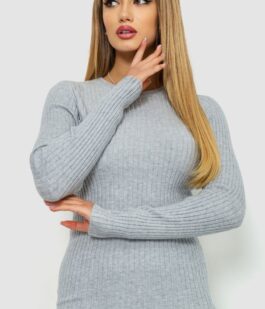 Кофта женская однотонная, цвет светло-серый, 244R2031