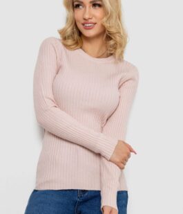 Кофта женская однотонная, цвет светло-розовый, 244R2031