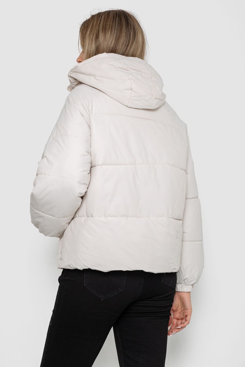 Куртка женская демисезонная, цвет светло-бежевый, 244R2025-5 — изображение 4