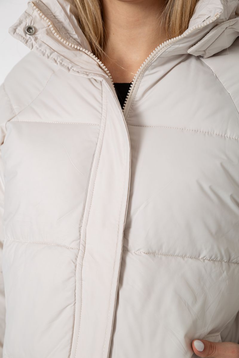 Куртка женская демисезонная, цвет светло-бежевый, 244R2025-5 — изображение 5