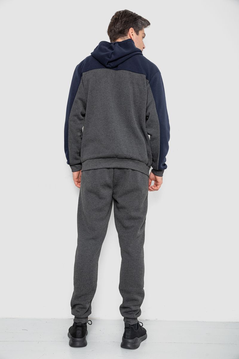 Спортивный костюм мужской на флисе, цвет серо-синий, 244R9140 — изображение 4