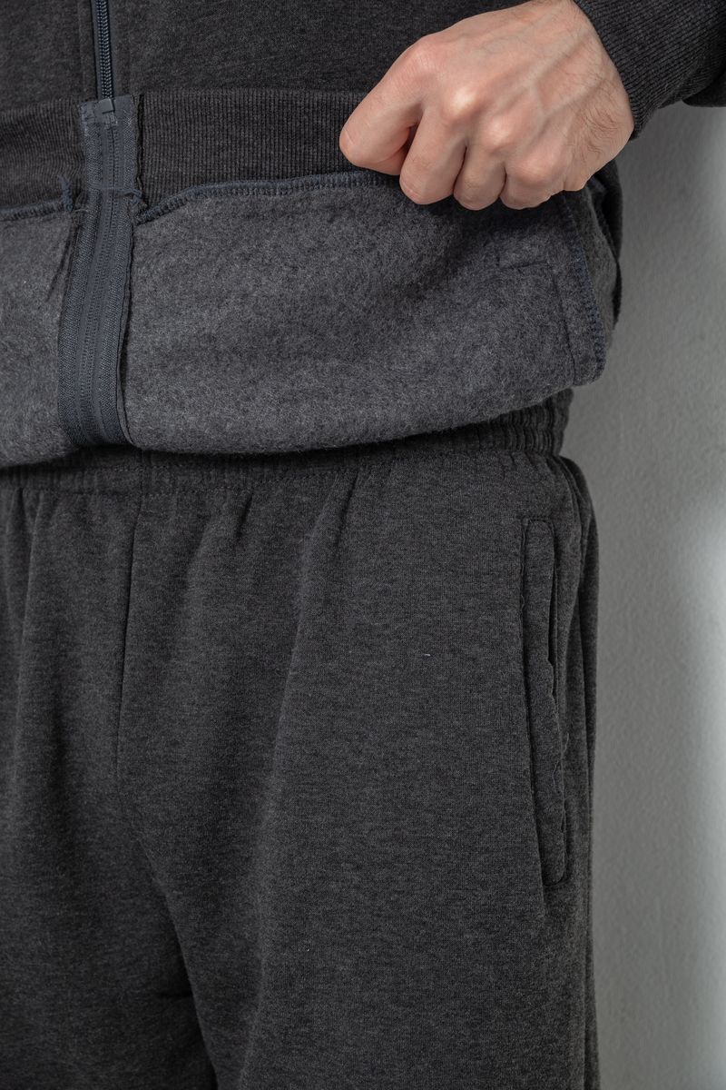 Спортивный костюм мужской на флисе, цвет серо-синий, 244R9140 — изображение 6