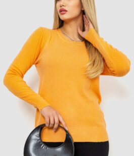 Кофта женский однотонный повседневный, цвет светло-оранжевый, 244R2033