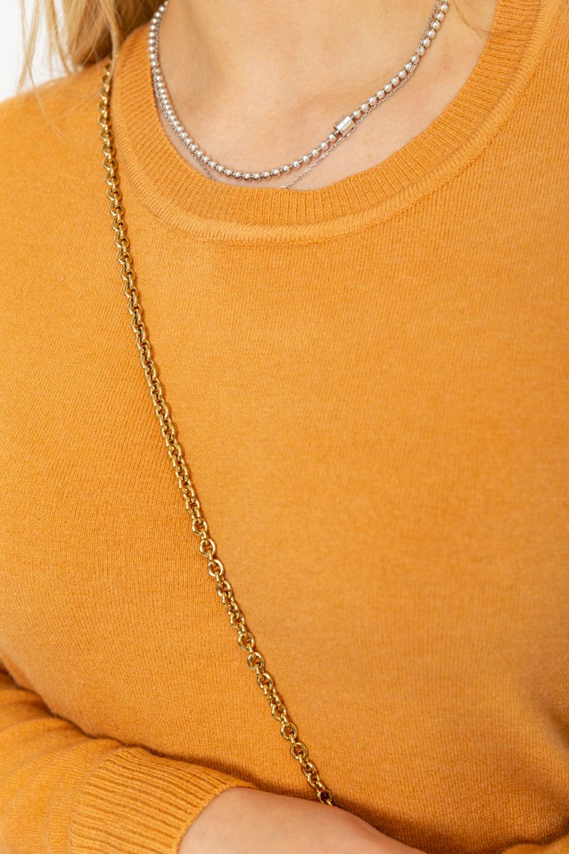 Кофта женский однотонный повседневный, цвет темно-бежевый, 244R2033 — изображение 5