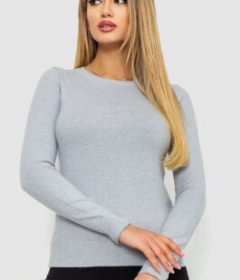 Кофта женский однотонный повседневный, цвет светло-серый, 244R2033