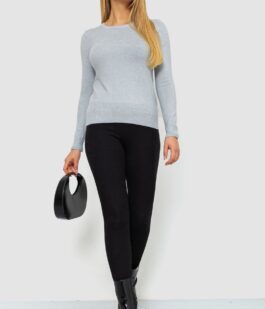 Кофта женский однотонный повседневный, цвет светло-серый, 244R2033