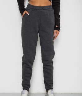 Спортивные штаны женские на флисе, цвет серый, 238R58671-1