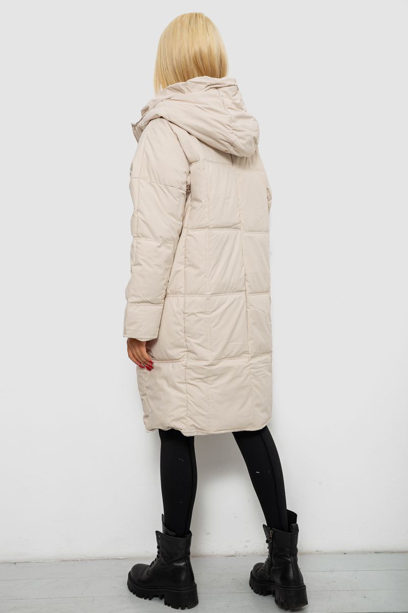Куртка женская зимняя, цвет светло-бежевый, 244R8832 — изображение 4