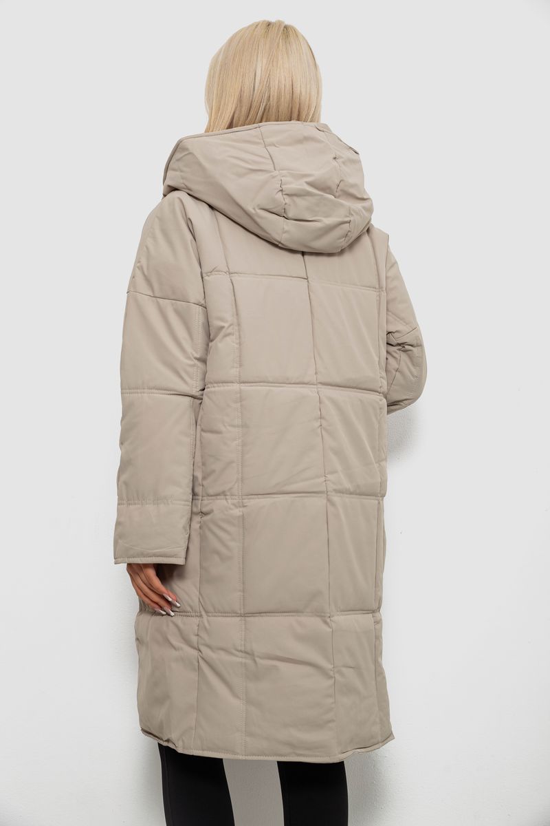 Куртка женская зимняя, цвет темно-бежевый, 244R8832 — изображение 4