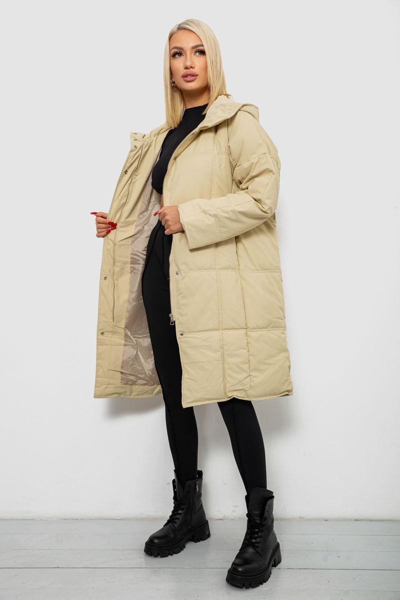 Куртка женская зимняя, цвет бежевый, 244R8832 — изображение 4
