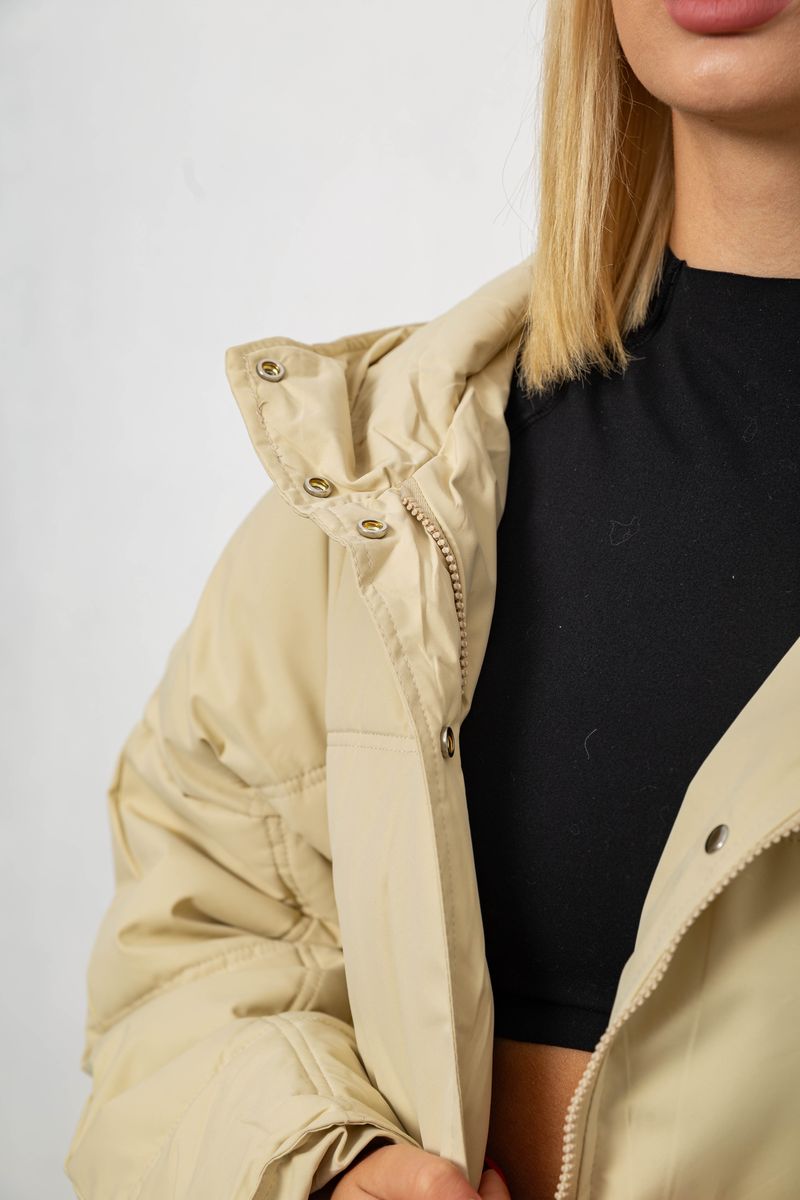 Куртка женская зимняя, цвет бежевый, 244R8832 — изображение 6