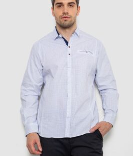 Рубашка мужская с принтом, цвет белый, 214R7172