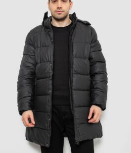 Куртка мужская зимняя удлиненная, цвет черный, 244RH76-15