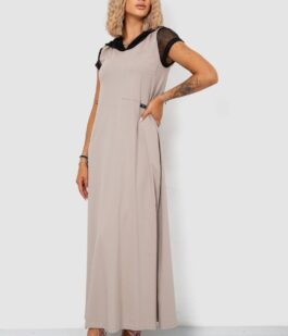 Платье с капюшоном, цвет бежевый, 102R5261