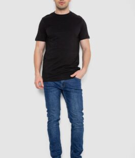 Футболка мужская базовая бельевая, цвет черный, 244R121