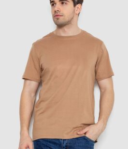 Футболка мужская базовая бельевая, цвет бежевый, 244R121