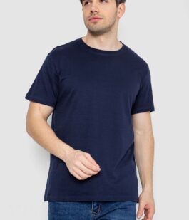 Футболка мужская базовая бельевая, цвет темно-синий, 244R121